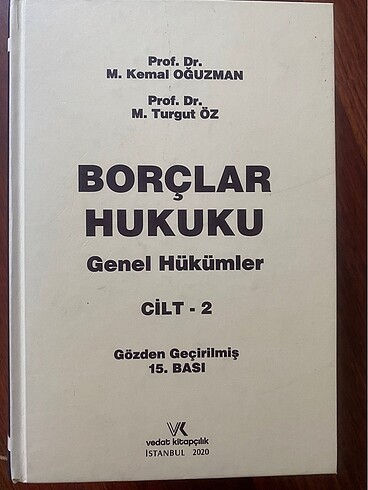 Borçlar hukuku genel hükümler cilt 2