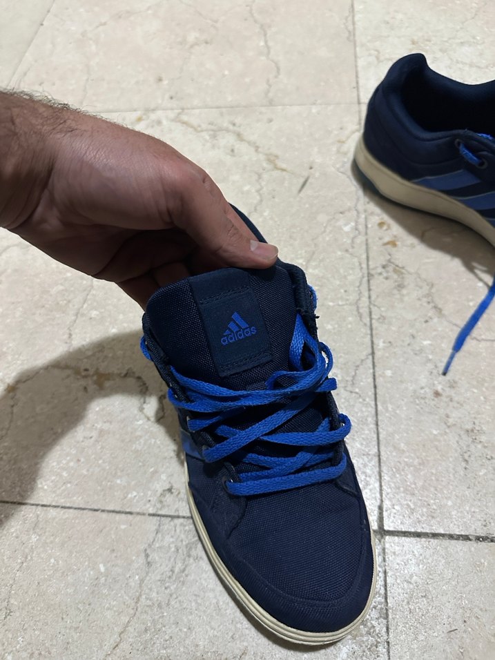 Erkek Lacivert Spor Ayakkabı Velcro Detaylı - Görsel 2