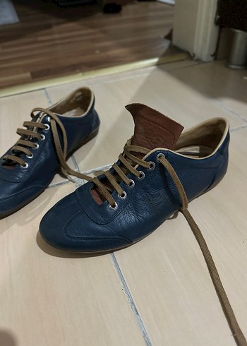 Erkek Lacivert Deri Spor Ayakkabı - Görsel 6