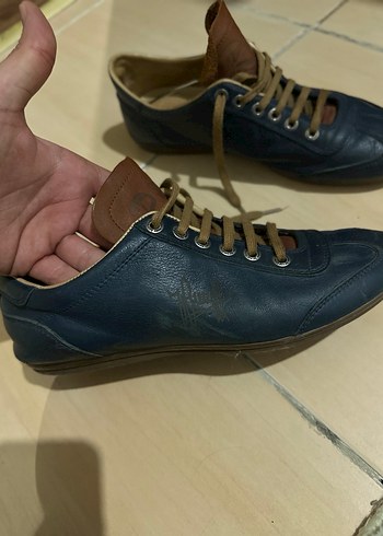 Erkek Lacivert Deri Spor Ayakkabı - Görsel 4