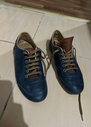 Erkek Lacivert Deri Spor Ayakkabı - Görsel 5