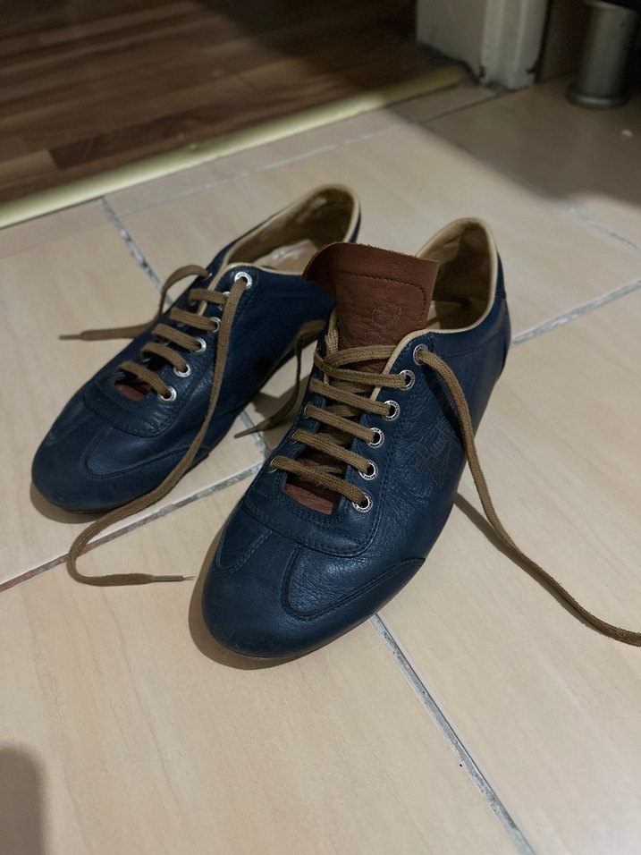 Erkek Lacivert Deri Spor Ayakkabı - Görsel 3