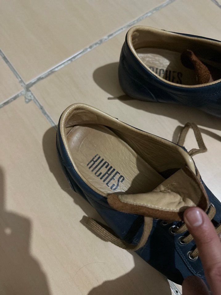 Erkek Lacivert Deri Spor Ayakkabı - Görsel 2