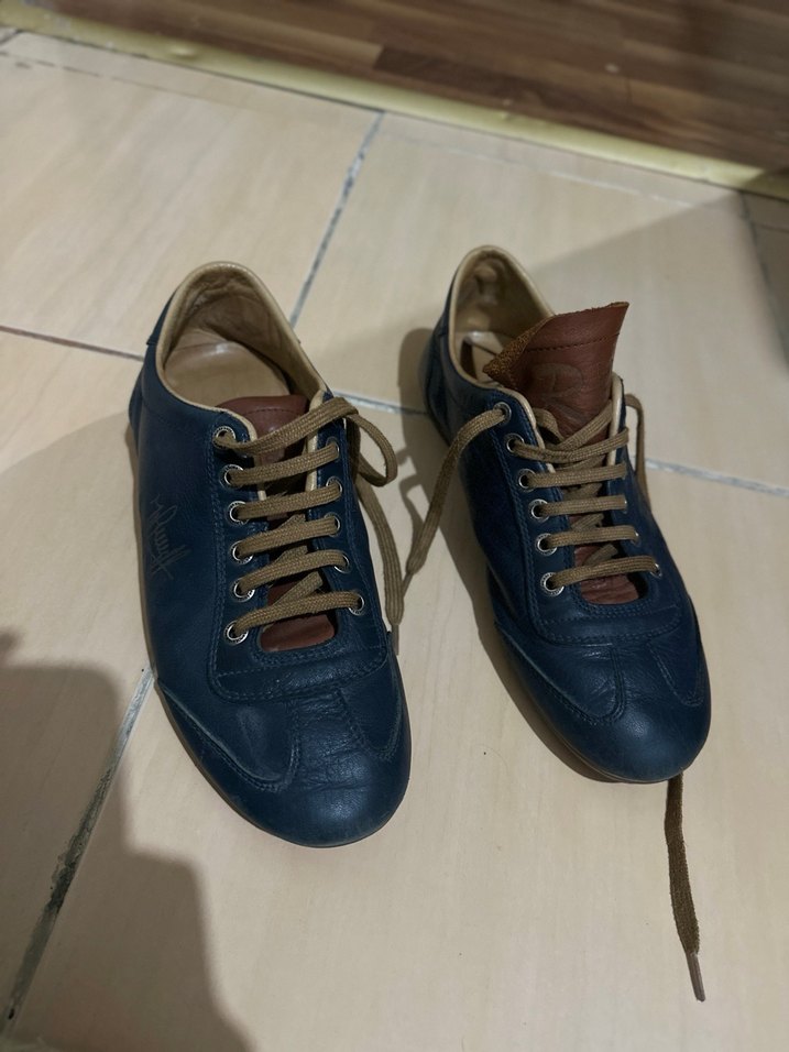 Erkek Lacivert Deri Spor Ayakkabı - Görsel 5