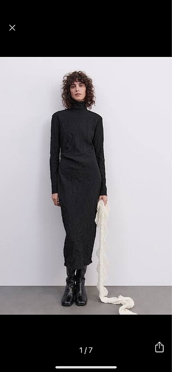 Zara kırışık elbise limited edition