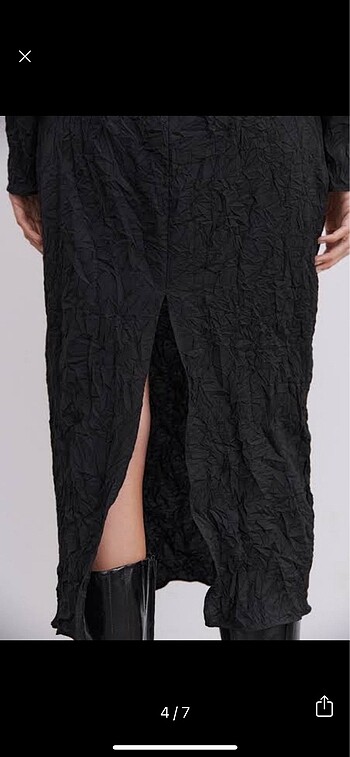 36 Beden Zara kırışık elbise limited edition