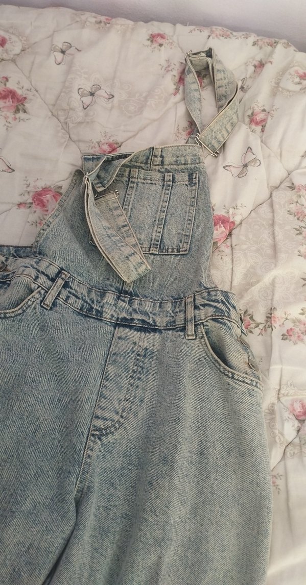 Mavi Denim Askılı Bol Kesim Tulum - Görsel 4