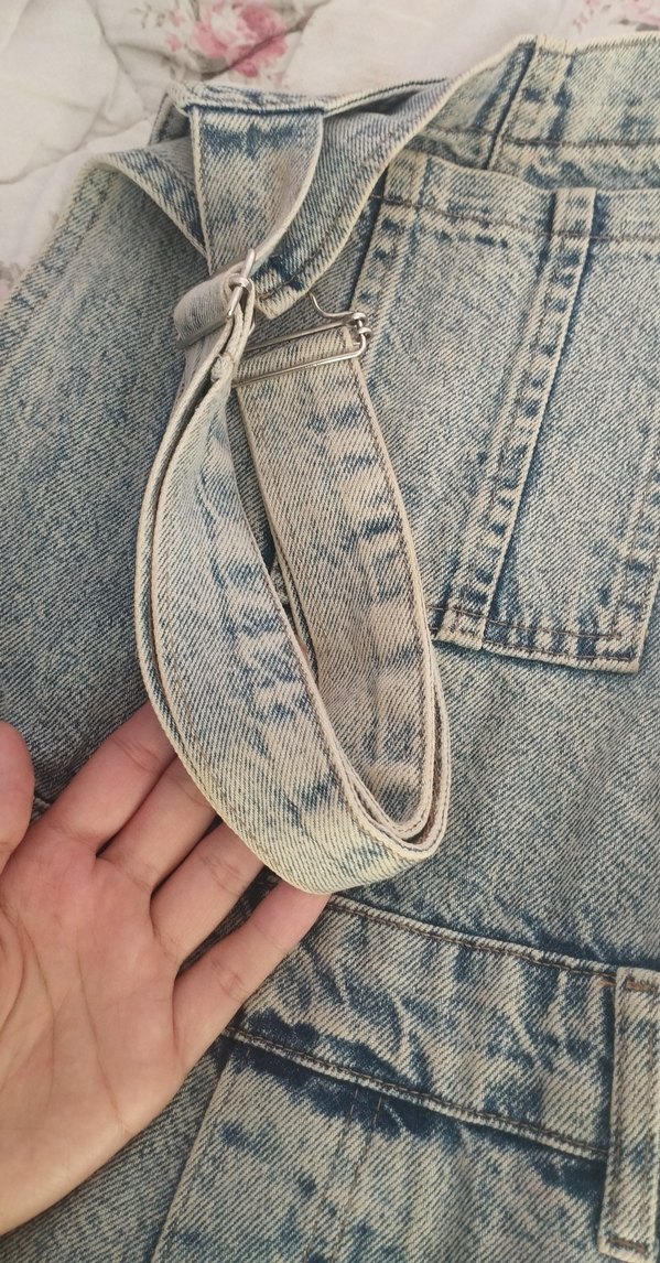 Mavi Denim Askılı Bol Kesim Tulum - Görsel 3