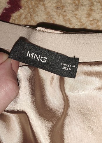 Bej Uzun Saten Kadın Etek - Görsel 3