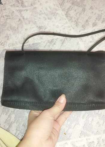 Siyah Fermuarlı Kadın özel gün el çantası - Görsel 3