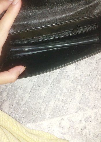 Siyah Fermuarlı Kadın özel gün el çantası - Görsel 2