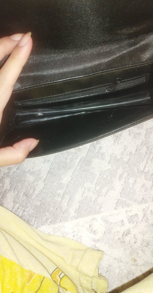 Siyah Fermuarlı Kadın özel gün el çantası - Görsel 2