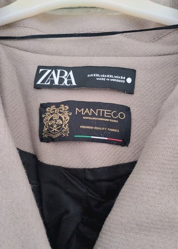 Bej Çift Düğmeli Uzun Kaban - Görsel 3