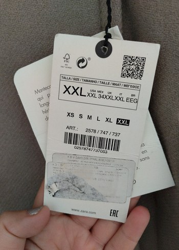 Bej Çift Düğmeli Uzun Kaban - Görsel 4