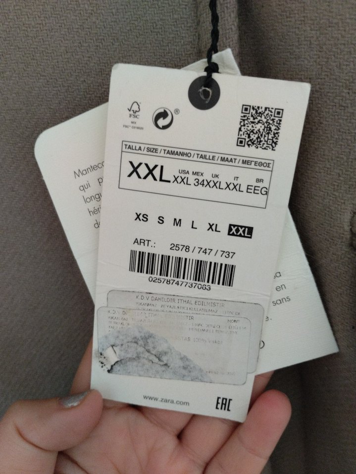 Bej Çift Düğmeli Uzun Kaban - Görsel 4