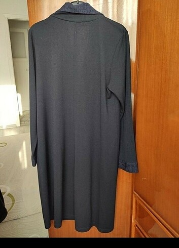 Lacivert uzın ceket - Görsel 3