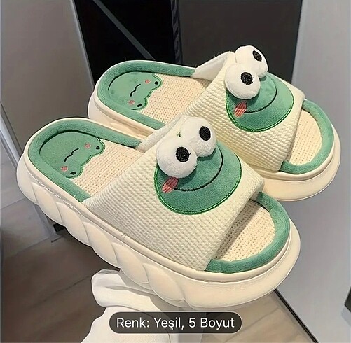 Karikatür kurbağa terlik