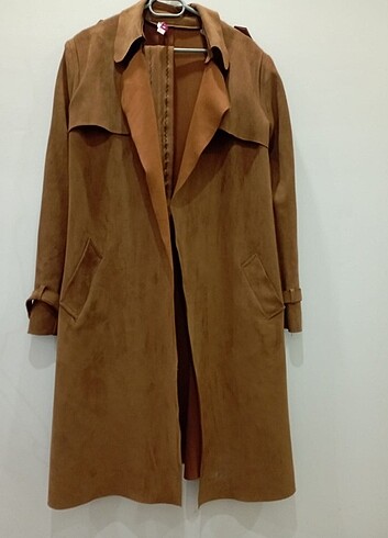 36 Beden camel Renk Nubuk trenchcoat
