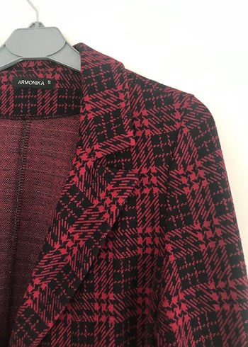Diğer Bordo Düğmeli Kadın Blazer Ceket