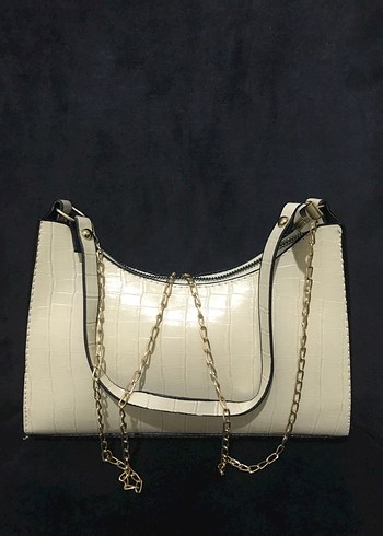 Zincir Detaylı  Bej Çanta - Görsel 2