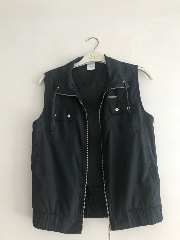 Lescon Siyah Fermuarlı Kadın Yelek - Görsel 5