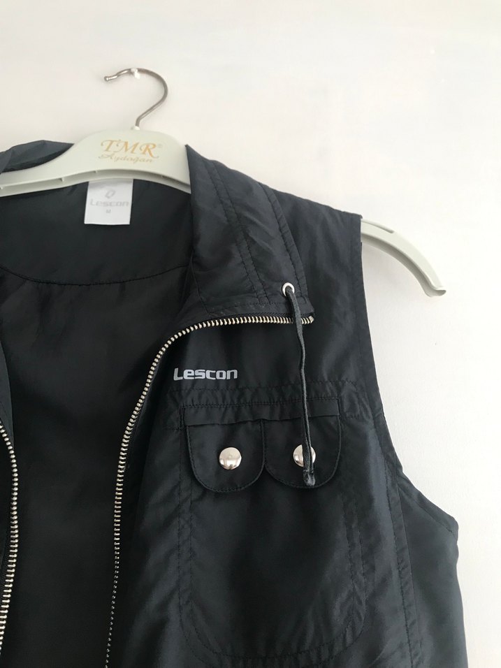 Lescon Siyah Fermuarlı Kadın Yelek - Görsel 2