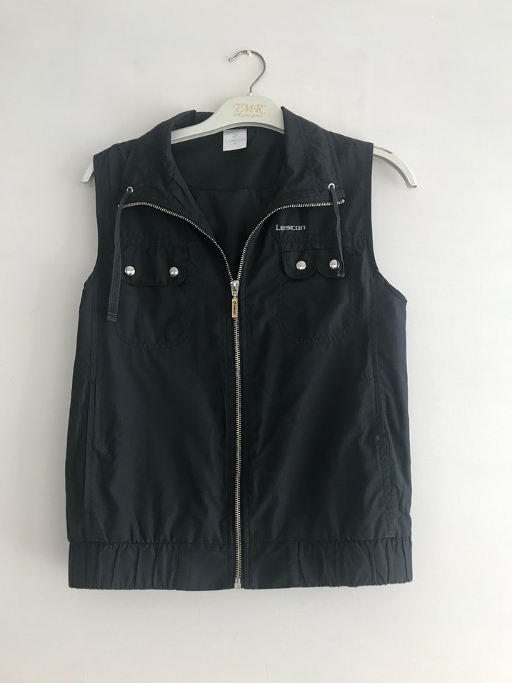 Lescon Siyah Fermuarlı Kadın Yelek - Görsel 3