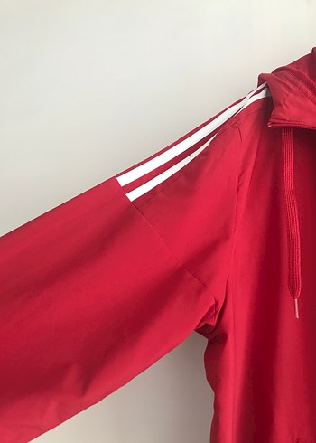 ADİDAS Kırmızı Kapüşonlu Fermuarlı Ceket - Görsel 6