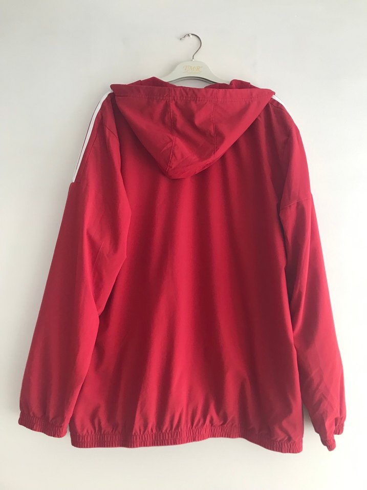 ADİDAS Kırmızı Kapüşonlu Fermuarlı Ceket - Görsel 3