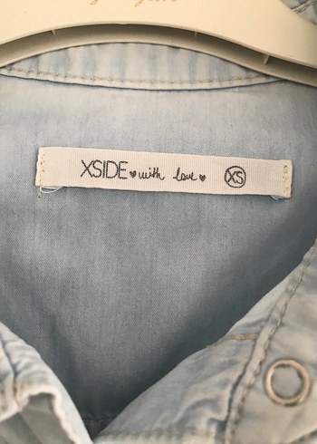 Düğmeli Açık Mavi Denim Gömlek - Görsel 3