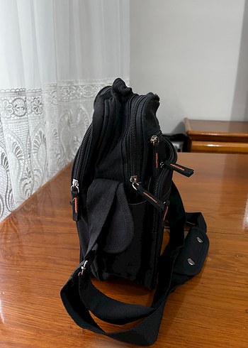 Siyah Fermuarlı Erkek Omuz Çantası - Görsel 4