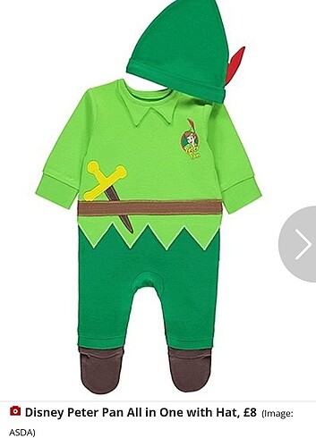 Peter pan bebek kostumu 
