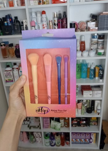 Pastel Renkli Makyaj Fırça Seti - Eklips - Görsel 2