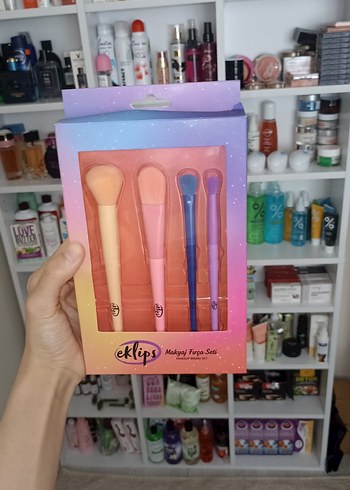 Pastel Renkli Makyaj Fırça Seti - Eklips - Görsel 3