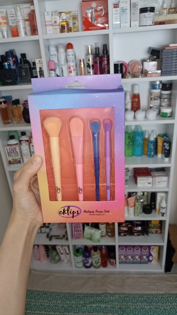 Pastel Renkli Makyaj Fırça Seti - Eklips - Görsel 3