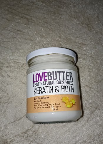 LOVE BUTTER Keratin & Biotin Saç Maskesi 130ml - Görsel 2