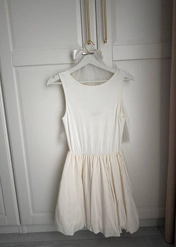 Bohem Tarzı Midi Beyaz A Kesim Gelinlik - Görsel 3