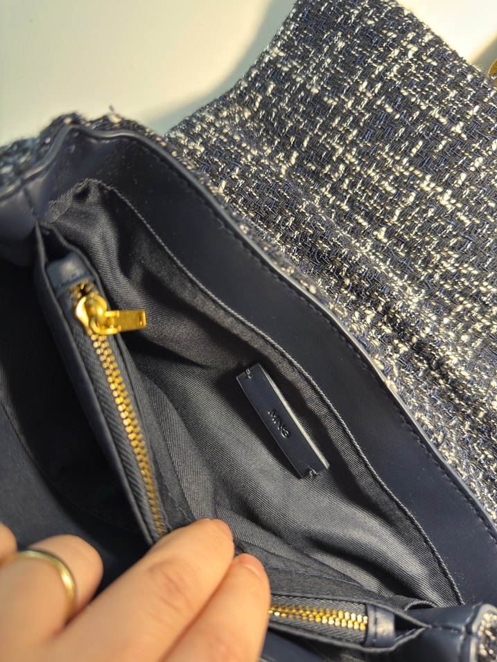 Zincir Detaylı Gri Desenli Kadın Çanta - Görsel 3