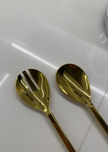 H&M Parlak Altın Salata Servis Seti - Görsel 3