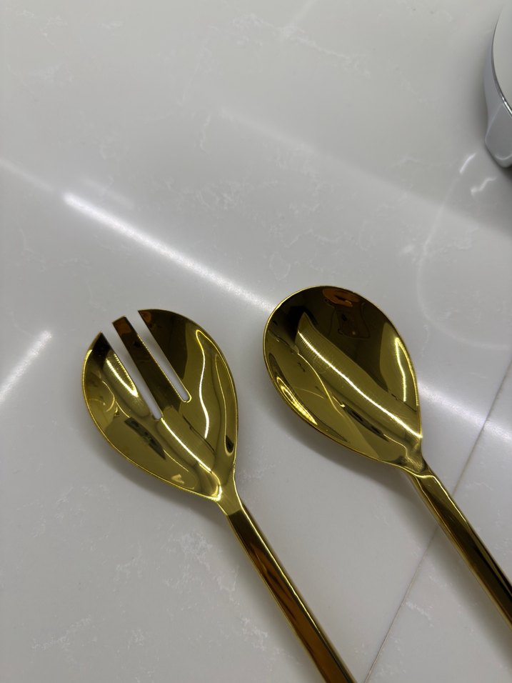 H&M Parlak Altın Salata Servis Seti - Görsel 3