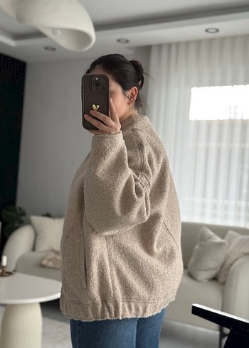 Bej Peluş Kadın Ceket - Görsel 3