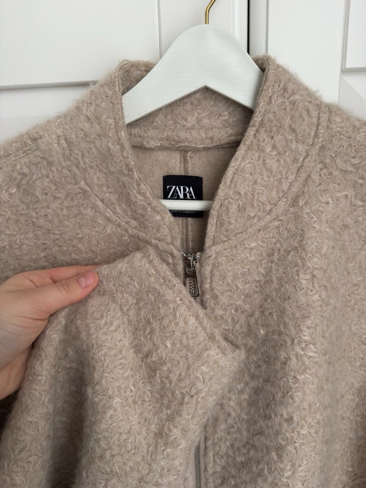 Bej Peluş Kadın Ceket - Görsel 2