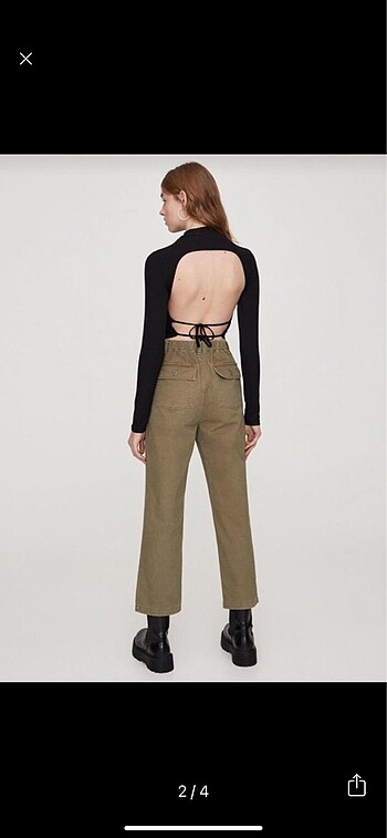 Pull and Bear Pull bear haki kot pantolon