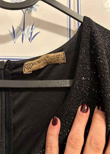 Uzun Siyah Kadın Abiye Elbise - Görsel 4