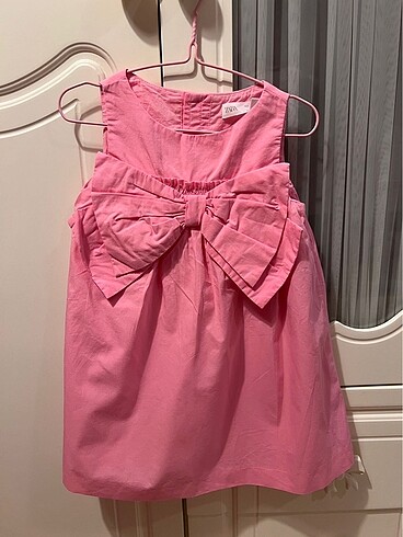 Zara Kız Çocuk Fiyonk Elbise