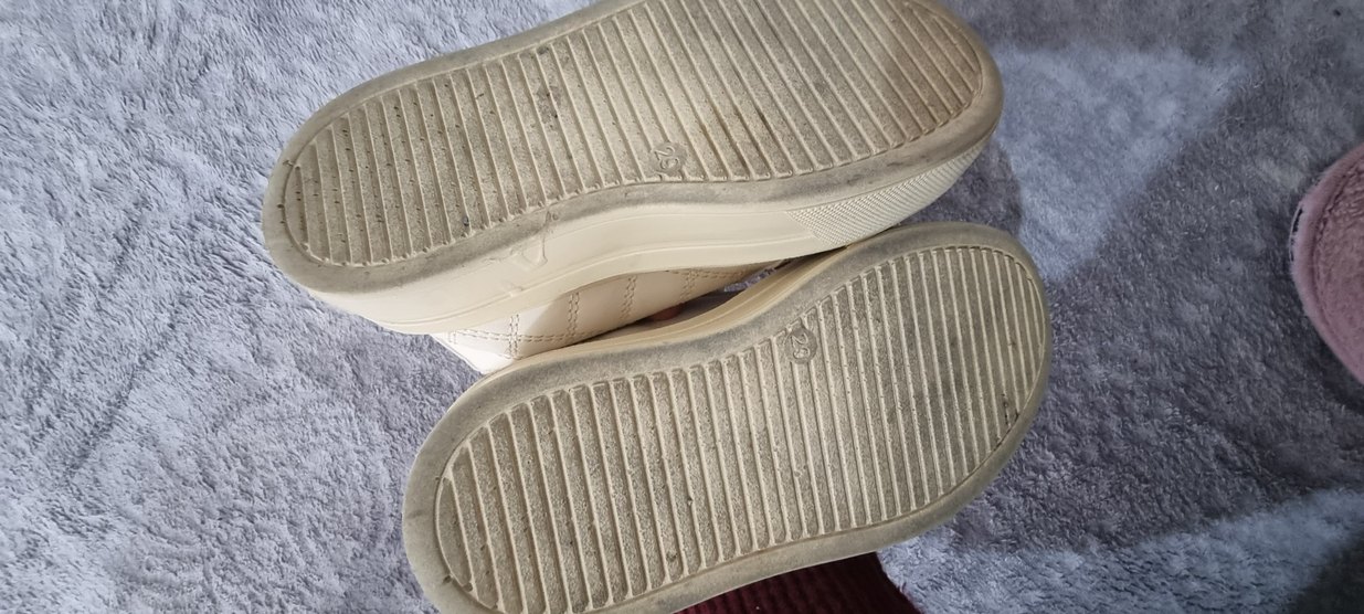 Bej Gri Bağcıklı Kadın Dolgu Topuk Spor Ayakkabı - Görsel 5