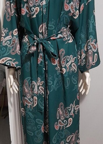 46 beden yeşil uzun kimono