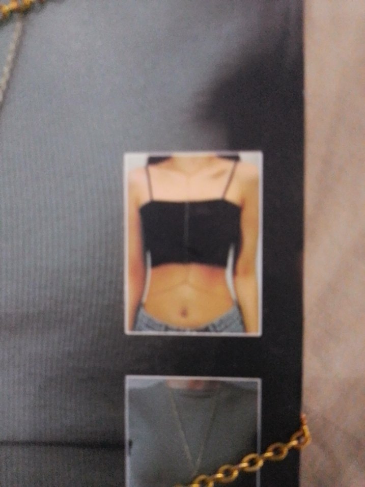 Altın Renk Zincir Detaylı Gotik Vücut Zinciri - Görsel 3