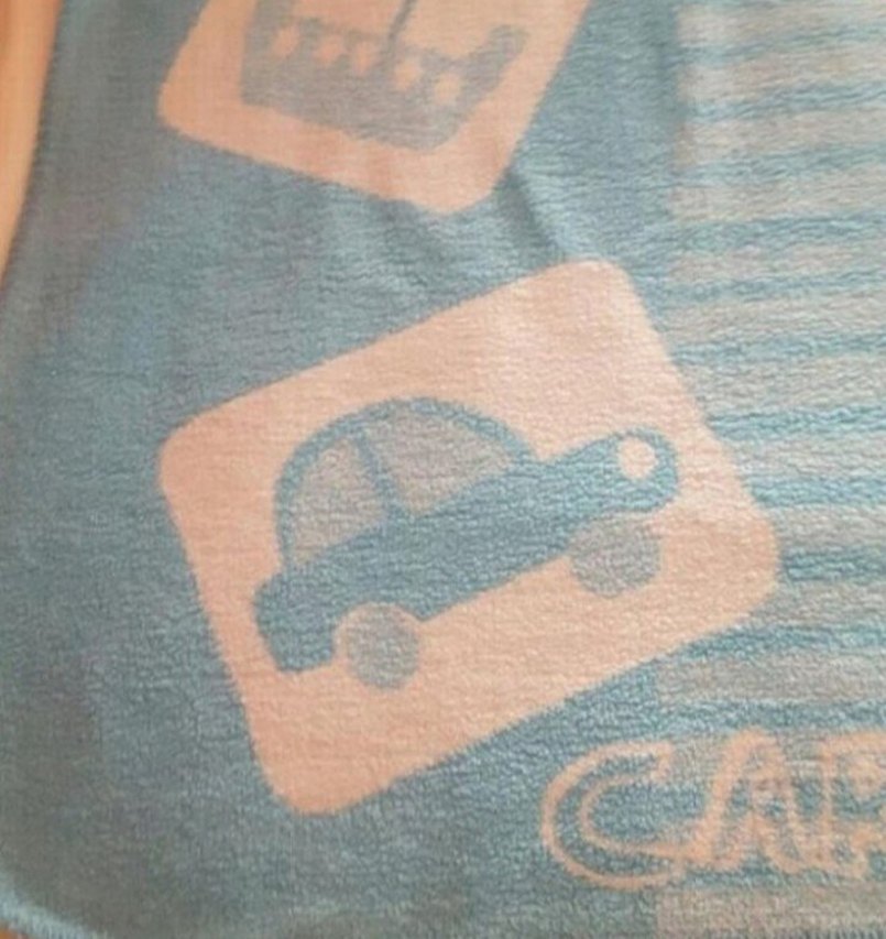 Çocuklar için renkli baskılı mavi battaniye - Görsel 3