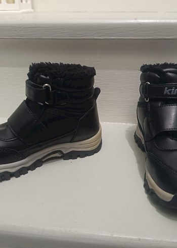 Çocuk Siyah Tokalı Biker Bot - Görsel 3